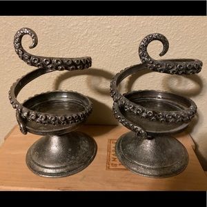 Rare Perry Gargano Tentacle Candle Holders